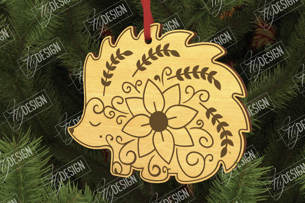 Intra απο ξύλο plywood 3mm-4mm πάχος - Λαϊκό στολίδι σκαντζόχοιρου | Ρουστίκ Σχέδιο Δίασταση 6x6 cm INTRAFABR-104010529