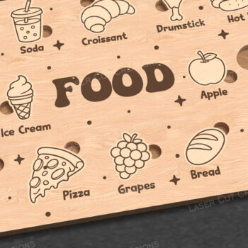 Intra απο ξύλο plywood 3mm-4mm πάχος - Food Puzzle for Kids -   Δίασταση 30x20 cm INTRAFABR-123160598 - Image 1