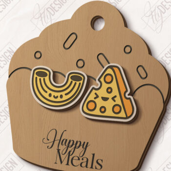 Intra απο ξύλο plywood 3mm-4mm πάχος - Food Stud Σκουλαρίκια Laser Cut|Αξεσουάρ Δίασταση 3x3 cm INTRAFABR-120977527 - Image 1