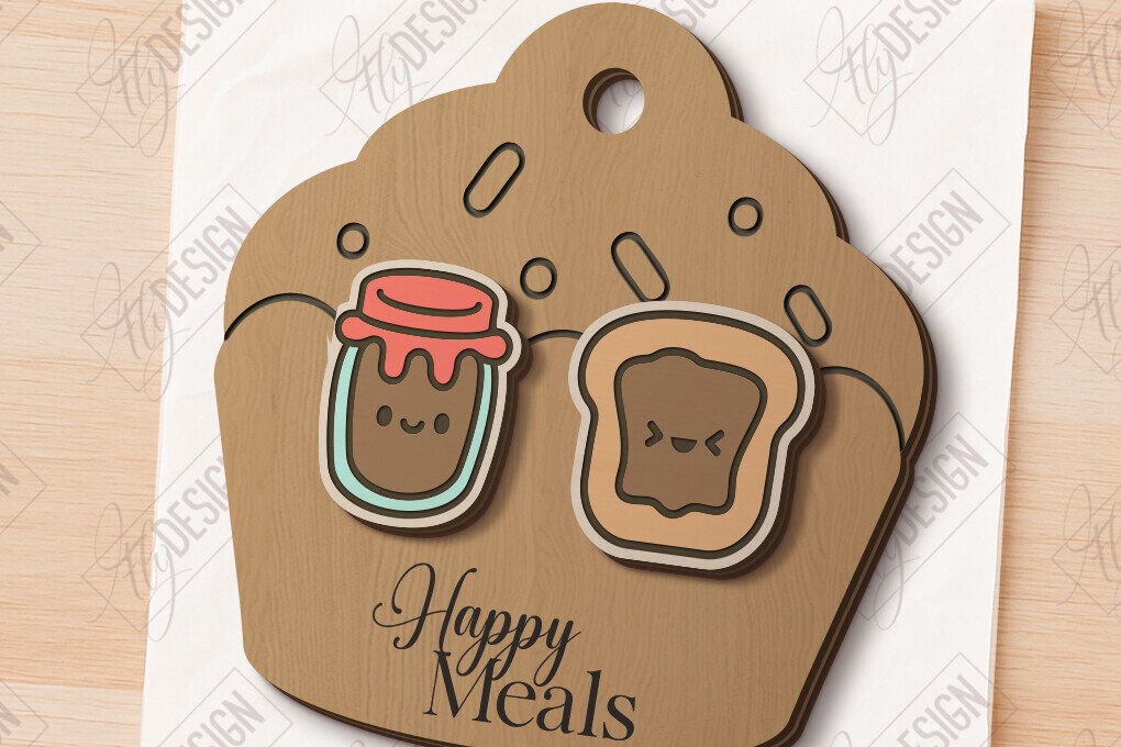 Intra απο ξύλο plywood 3mm-4mm πάχος - Food Stud Σκουλαρίκια Laser Cut|Αξεσουάρ Δίασταση 3x3 cm INTRAFABR-120977532