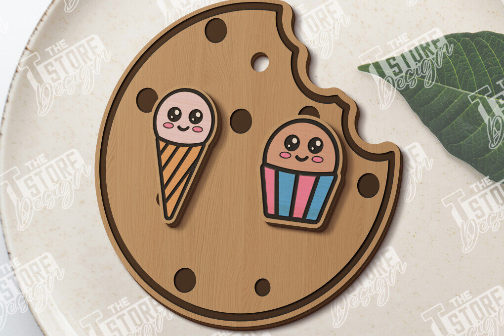 Intra απο ξύλο plywood 3mm-4mm πάχος - Food Stud Σκουλαρίκια Laser Cut|Αξεσουάρ Δίασταση 3x3 cm INTRAFABR-120421412