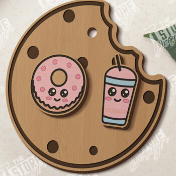 Intra απο ξύλο plywood 3mm-4mm πάχος - Food Stud Σκουλαρίκια Laser Cut|Αξεσουάρ Δίασταση 3x3 cm INTRAFABR-120421417 - Image 1