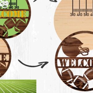 Intra απο ξύλο plywood 3mm-4mm πάχος - Λίμα κοπής λέιζερ ποδοσφαίρου, κρεμάστρα πόρτας Δίασταση 20x20 cm INTRAFABR-71308970