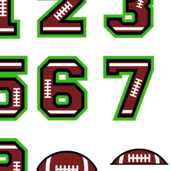 Intra απο ξύλο plywood 3mm-4mm πάχος - Football Layered Numbers Δίασταση 30x20 cm INTRAFABR-89854536 - Image 1