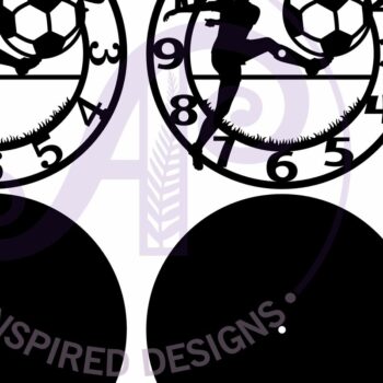 Intra απο ξύλο plywood 3mm-4mm πάχος - Ρολόι τοίχου λέιζερ ποδοσφαιριστών ανδρών παικτών Δίασταση 30x20 cm INTRAFABR-107928692 - Image 4