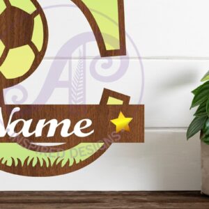 Intra απο ξύλο plywood 3mm-4mm πάχος - Μονόγραμμα ποδοσφαίρου ή ποδοσφαίρου Γ γράμμα Δίασταση 30x20 cm INTRAFABR-81961451