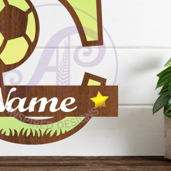 Intra απο ξύλο plywood 3mm-4mm πάχος - Μονόγραμμα ποδοσφαίρου ή ποδοσφαίρου Γ γράμμα Δίασταση 30x20 cm INTRAFABR-81961451 - Image 1