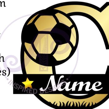 Intra απο ξύλο plywood 3mm-4mm πάχος - Μονόγραμμα ποδοσφαίρου ή ποδοσφαίρου Γ γράμμα Δίασταση 30x20 cm INTRAFABR-81961451 - Image 3