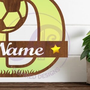 Intra απο ξύλο plywood 3mm-4mm πάχος - Μονόγραμμα ποδοσφαίρου ή ποδοσφαίρου Δ γράμμα Δίασταση 30x20 cm INTRAFABR-81961480