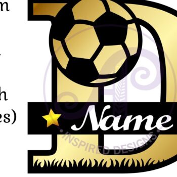 Intra απο ξύλο plywood 3mm-4mm πάχος - Μονόγραμμα ποδοσφαίρου ή ποδοσφαίρου Δ γράμμα Δίασταση 30x20 cm INTRAFABR-81961480 - Image 3