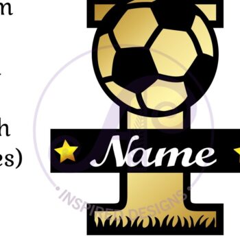 Intra απο ξύλο plywood 3mm-4mm πάχος - Μονόγραμμα ποδοσφαίρου ή ποδοσφαίρου I Γράμμα Δίασταση 30x20 cm INTRAFABR-81961640 - Image 3