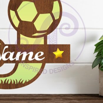 Intra απο ξύλο plywood 3mm-4mm πάχος - Μονόγραμμα ποδοσφαίρου ή ποδοσφαίρου J γράμμα Δίασταση 30x20 cm INTRAFABR-81961658 - Image 1