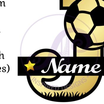 Intra απο ξύλο plywood 3mm-4mm πάχος - Μονόγραμμα ποδοσφαίρου ή ποδοσφαίρου J γράμμα Δίασταση 30x20 cm INTRAFABR-81961658 - Image 3