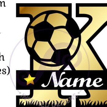 Intra απο ξύλο plywood 3mm-4mm πάχος - Μονόγραμμα ποδοσφαίρου ή ποδοσφαίρου K γράμμα Δίασταση 30x20 cm INTRAFABR-81961675 - Image 3