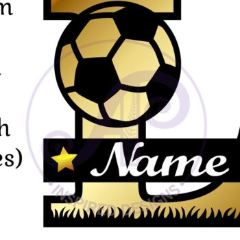 Intra απο ξύλο plywood 3mm-4mm πάχος - Ποδόσφαιρο ή ποδόσφαιρο μονόγραμμα L γράμμα Δίασταση 30x20 cm INTRAFABR-81961699 - Image 3