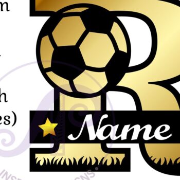 Intra απο ξύλο plywood 3mm-4mm πάχος - Μονόγραμμα ποδοσφαίρου ή ποδοσφαίρου R γράμμα Δίασταση 30x20 cm INTRAFABR-81961826 - Image 3