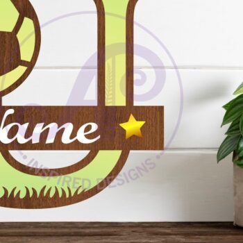 Intra απο ξύλο plywood 3mm-4mm πάχος - Γράμμα U μονόγραμμα ποδοσφαίρου ή ποδοσφαίρου Δίασταση 30x20 cm INTRAFABR-81961914 - Image 1