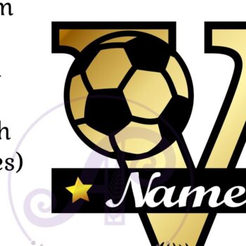 Intra απο ξύλο plywood 3mm-4mm πάχος - Μονόγραμμα ποδοσφαίρου ή ποδοσφαίρου V γράμμα Δίασταση 30x20 cm INTRAFABR-81961937 - Image 3