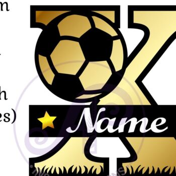 Intra απο ξύλο plywood 3mm-4mm πάχος - Μονόγραμμα ποδοσφαίρου ή ποδοσφαίρου Χ γράμμα Δίασταση 30x20 cm INTRAFABR-81961991 - Image 3