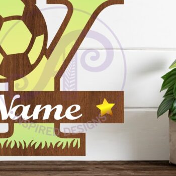 Intra απο ξύλο plywood 3mm-4mm πάχος - Μονόγραμμα ποδοσφαίρου ή ποδοσφαίρου Y γράμμα Δίασταση 30x20 cm INTRAFABR-81962018 - Image 1