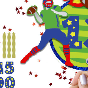 Intra απο ξύλο plywood 3mm-4mm πάχος - Ποδοσφαιριστής Cake Topper 3D  Δίασταση 20x20 cm INTRAFABR-117312262 - Image 1