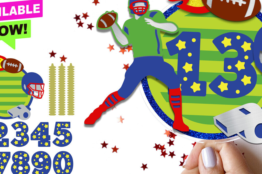 Intra απο ξύλο plywood 3mm-4mm πάχος - Ποδοσφαιριστής Cake Topper 3D  Δίασταση 20x20 cm INTRAFABR-117312262