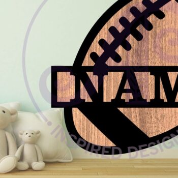 Intra απο ξύλο plywood 3mm-4mm πάχος - Ποδόσφαιρο/Μπάλα ράγκμπι Σήμα ονόματος  Laser Δίασταση 30x20 cm INTRAFABR-88544585 - Image 2