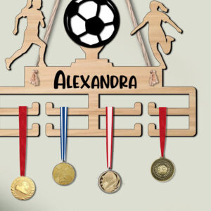 Intra απο ξύλο plywood 3mm-4mm πάχος - Ποδοσφαιρικός Γυναικείος Αθλητικός τοίχος Κρεμάστρα Μετάλλων Δίασταση 20x20 cm INTRAFABR-119847774