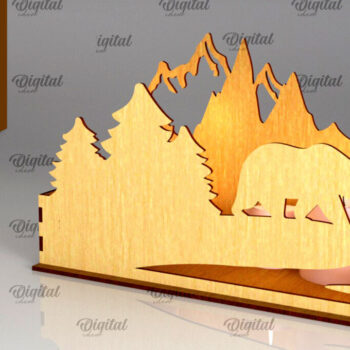 Intra απο ξύλο plywood 3mm-4mm πάχος - Δέσμη  Κουτιά Κεριών Ζώων του Δάσους Δίασταση 30x20 cm INTRAFABR-94833432 - Image 8