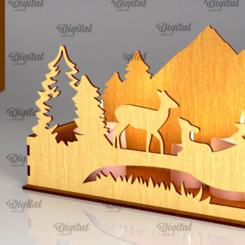 Intra απο ξύλο plywood 3mm-4mm πάχος - Δέσμη  Κουτιά Κεριών Ζώων του Δάσους Δίασταση 30x20 cm INTRAFABR-94833432 - Image 10