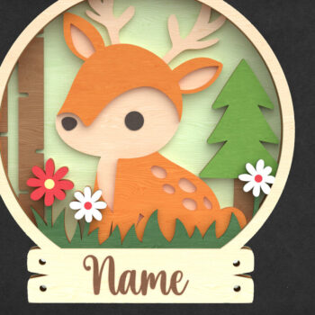 Intra απο ξύλο plywood 3mm-4mm πάχος - Πακέτο   για το όνομα ζώου του δάσους Δίασταση 30x20 cm INTRAFABR-118902301 - Image 6