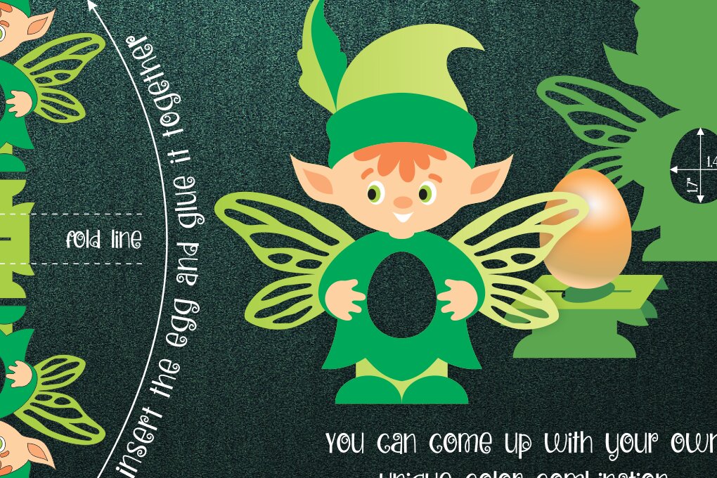 Intra απο ξύλο plywood 3mm-4mm πάχος - Πρότυπο θήκης πασχαλινών αυγών δασικών ξωτικών Δίασταση 15x15 cm INTRAFABR-25807581