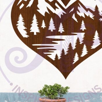Intra απο ξύλο plywood 3mm-4mm πάχος - Πινακίδα τοίχου Forest Heart,  Laser Cut Δίασταση 20x20 cm INTRAFABR-124954559 - Image 1