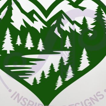 Intra απο ξύλο plywood 3mm-4mm πάχος - Πινακίδα τοίχου Forest Heart,  Laser Cut Δίασταση 20x20 cm INTRAFABR-124954559 - Image 2