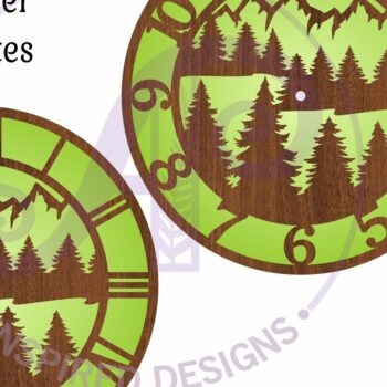 Intra απο ξύλο plywood 3mm-4mm πάχος -  με λέιζερ Forest Wall Clock,  Δίασταση 30x20 cm INTRAFABR-94788983 - Image 3