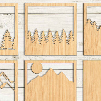 Intra απο ξύλο plywood 3mm-4mm πάχος - Κρεμαστά τοίχου στο δάσος Σχεδιασμένη  Δίασταση 20x20 cm INTRAFABR-110502200 - Image 2