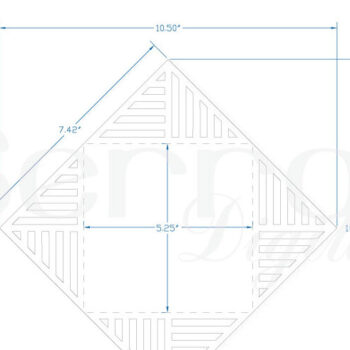 Intra απο ξύλο plywood 3mm-4mm πάχος - Τετραπλό πρόσκληση γεωμετρικής κάρτας Δίασταση 20x20 cm INTRAFABR-4043578 - Image 2