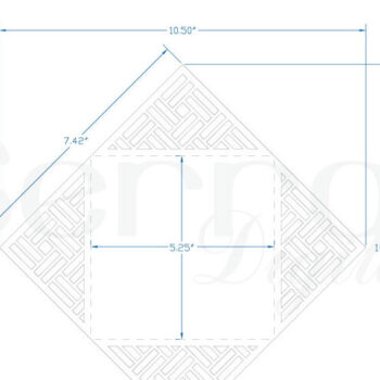 Intra απο ξύλο plywood 3mm-4mm πάχος - Τετραπλό πρόσκληση γεωμετρικής κάρτας Δίασταση 20x20 cm INTRAFABR-4043563 - Image 2