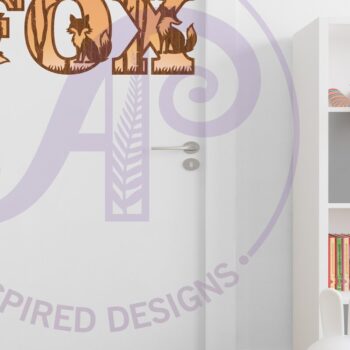 Intra απο ξύλο plywood 3mm-4mm πάχος - Fox and Forest Letters Alphabet Set X 54 Δίασταση 30x20 cm INTRAFABR-90613486 - Image 3