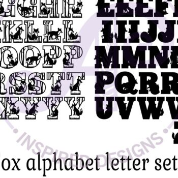 Intra απο ξύλο plywood 3mm-4mm πάχος - Fox and Forest Letters Alphabet Set X 54 Δίασταση 30x20 cm INTRAFABR-90613486 - Image 5