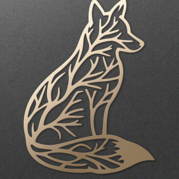 Intra απο ξύλο plywood 3mm-4mm πάχος - Fox Forest Tree Τέχνη τοίχου με Δίασταση 30x20 cm INTRAFABR-110783035 - Image 1