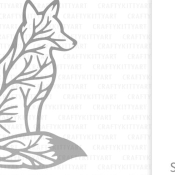 Intra απο ξύλο plywood 3mm-4mm πάχος - Fox Forest Tree Τέχνη τοίχου με Δίασταση 30x20 cm INTRAFABR-110783035 - Image 2