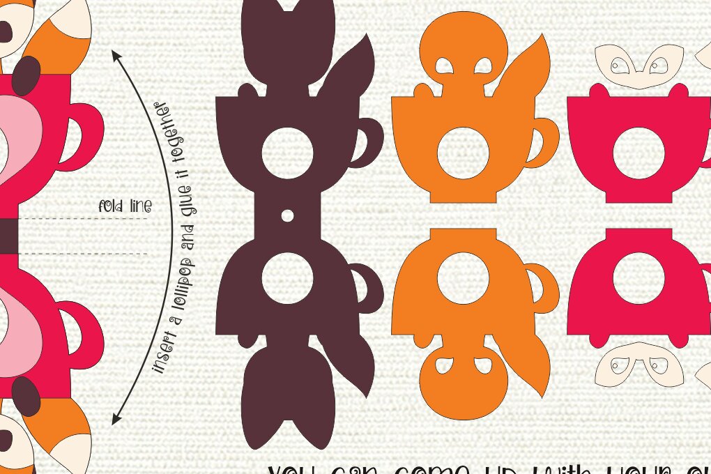 Intra απο ξύλο plywood 3mm-4mm πάχος - Αλεπού σε ένα φλιτζάνι | Θήκη για γλειφιτζούρι Δίασταση 20x20 cm INTRAFABR-88655208