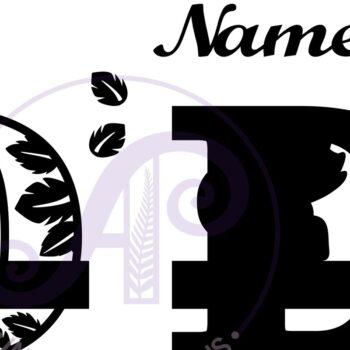 Intra απο ξύλο plywood 3mm-4mm πάχος - Fox Monogram Letter D Cut File Δίασταση 30x20 cm INTRAFABR-69923611 - Image 2