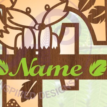 Intra απο ξύλο plywood 3mm-4mm πάχος - Fox Monogram Letter F Cut File Δίασταση 30x20 cm INTRAFABR-69923654 - Image 1