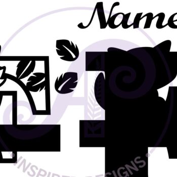 Intra απο ξύλο plywood 3mm-4mm πάχος - Fox Monogram Letter F Cut File Δίασταση 30x20 cm INTRAFABR-69923654 - Image 2