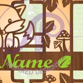 Intra απο ξύλο plywood 3mm-4mm πάχος - Fox Monogram Letter H Cut File Δίασταση 30x20 cm INTRAFABR-69923717 - Image 1