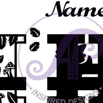 Intra απο ξύλο plywood 3mm-4mm πάχος - Fox Monogram Letter H Cut File Δίασταση 30x20 cm INTRAFABR-69923717 - Image 2