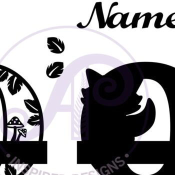 Intra απο ξύλο plywood 3mm-4mm πάχος - Fox Monogram Letter O Cut File Δίασταση 30x20 cm INTRAFABR-69923925 - Image 2