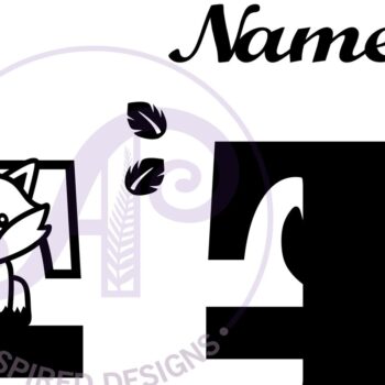 Intra απο ξύλο plywood 3mm-4mm πάχος -  αποκοπής μονογράμματος Fox Letter T  Δίασταση 30x20 cm INTRAFABR-69924008 - Image 2